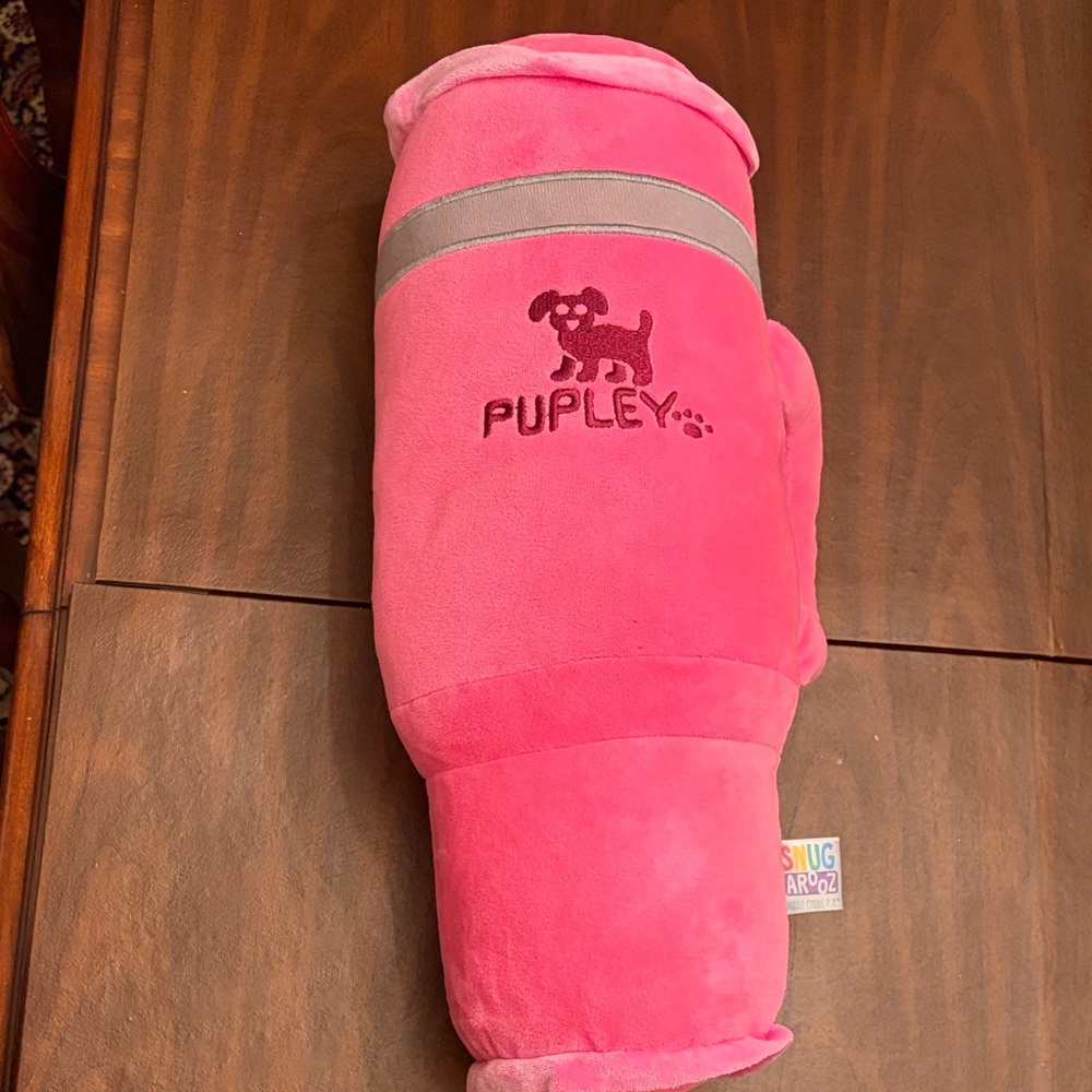 Pink Pupley Large Stanley Cup Crinkle Dog Toy Snug Arooz Snuggle Cuddle Play